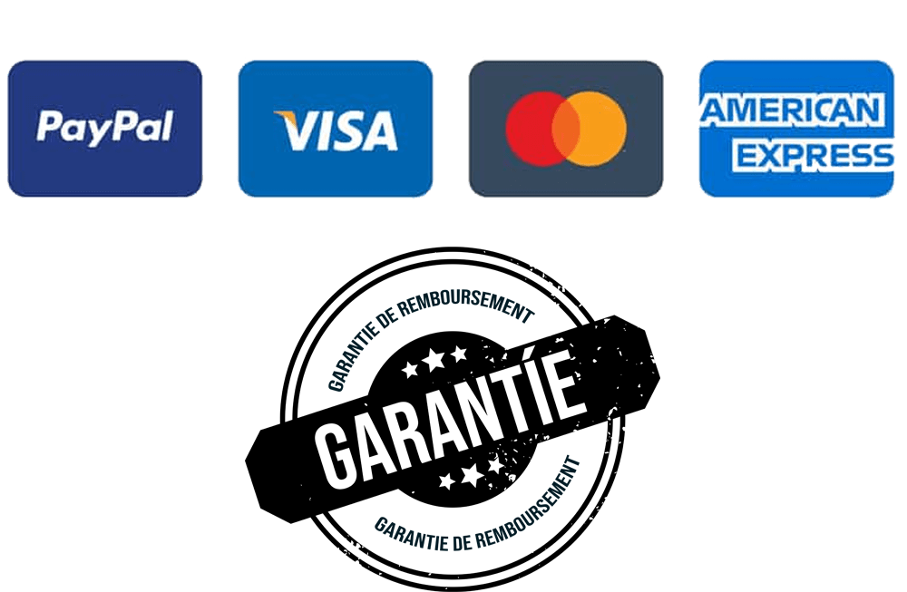 Paypal | Visa | MasterCard | AmericanExpress | Discover | Windows | Mac | 7 jours de garantie de remboursement